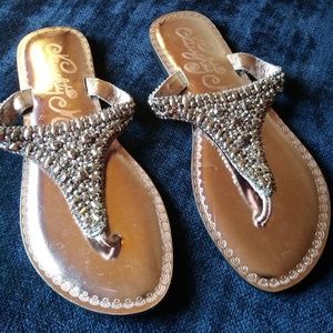 Naughty Monkey Emblished T-strap 9.5